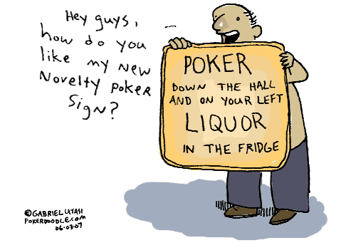 Novelty poker sign